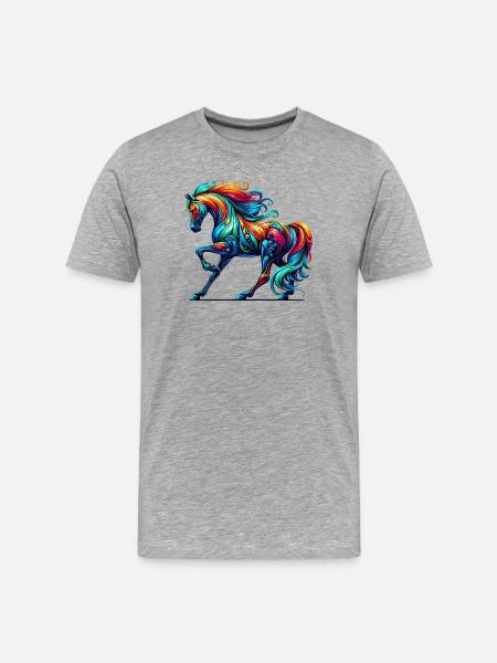 Cheval - T-shirt bio Premium Homme - gris chiné