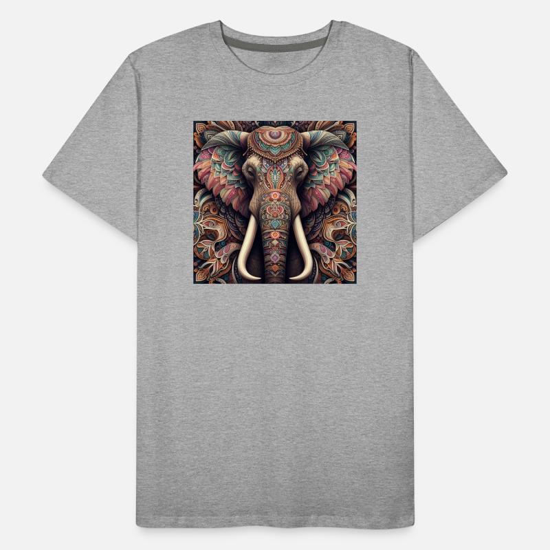 Decorated Elephant Men's Premium Organic T-Shirt