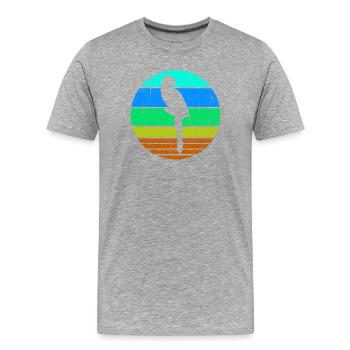 Oiseau, Perroquet, Amoureux Des Animaux, Animal De Compagnie, Jungle, Animal - T-shirt bio Premium Homme - gris chiné - Devant - Damien (186cm)