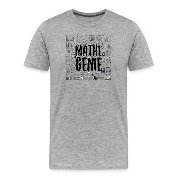 Mathe-Genie Mathematik Genie Mathe Geschenk - Männer Premium Bio T-Shirt - Grau meliert - Vorne - Damien (186cm)
