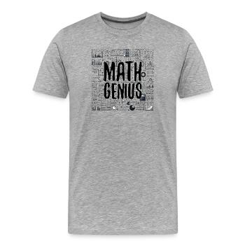 Mathe-Genie Mathematik Genie Mathe Geschenk - Männer Premium Bio T-Shirt - Grau meliert - Vorne - Damien (186cm)