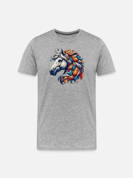 Cheval - T-shirt bio Premium Homme - gris chiné