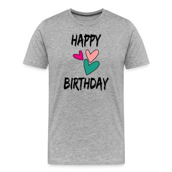60. 60 JAHRE. 60-JÄHRIGES JUBILÄUM. 60. GEBURTSTAG. - Männer Premium Bio T-Shirt - Grau meliert - Vorne - Damien (186cm)