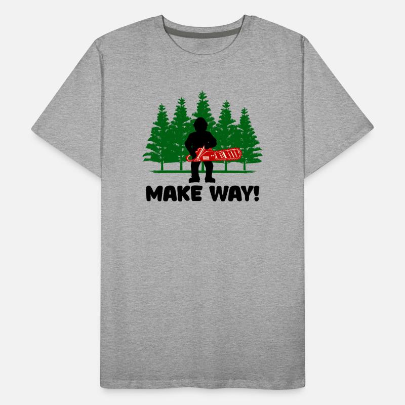 Arbre forêt bois boiseries déclaration bûcheron T-shirt bio Premium Homme