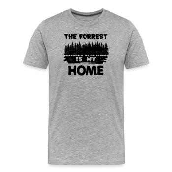 Déclaration de l’arbre forestier forestier bûcheron boiseries - T-shirt bio Premium Homme - gris chiné - Devant - Damien (186cm)
