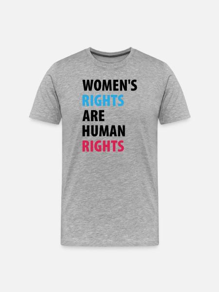Women's Right Are Human Rights - Men's Premium Organic T-Shirt - heather grey
