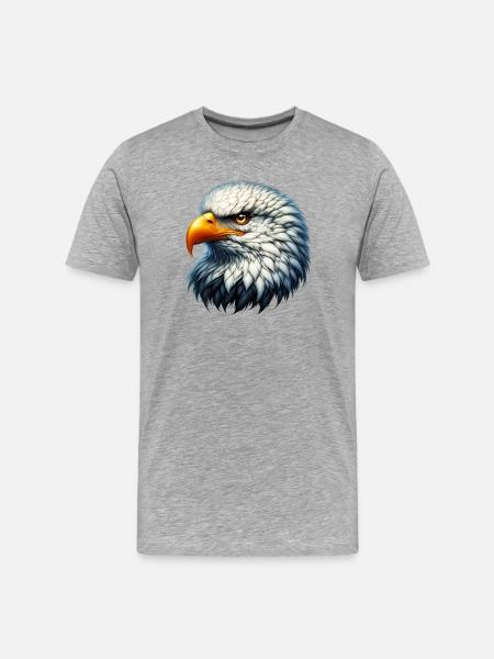 Eagle - Men's Premium Organic T-Shirt - heather grey