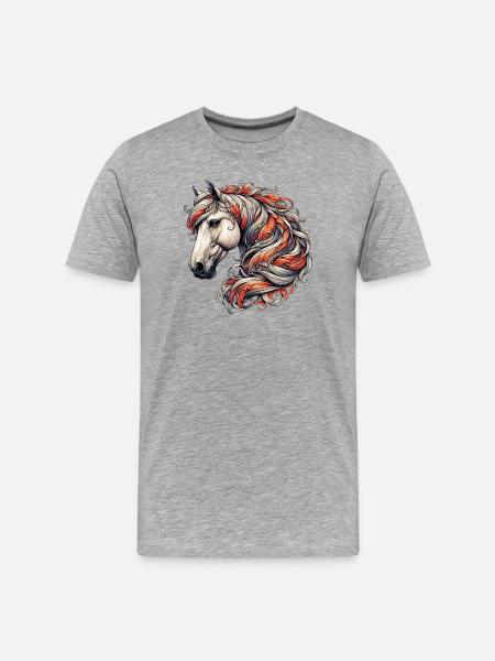 Cheval - T-shirt bio Premium Homme - gris chiné