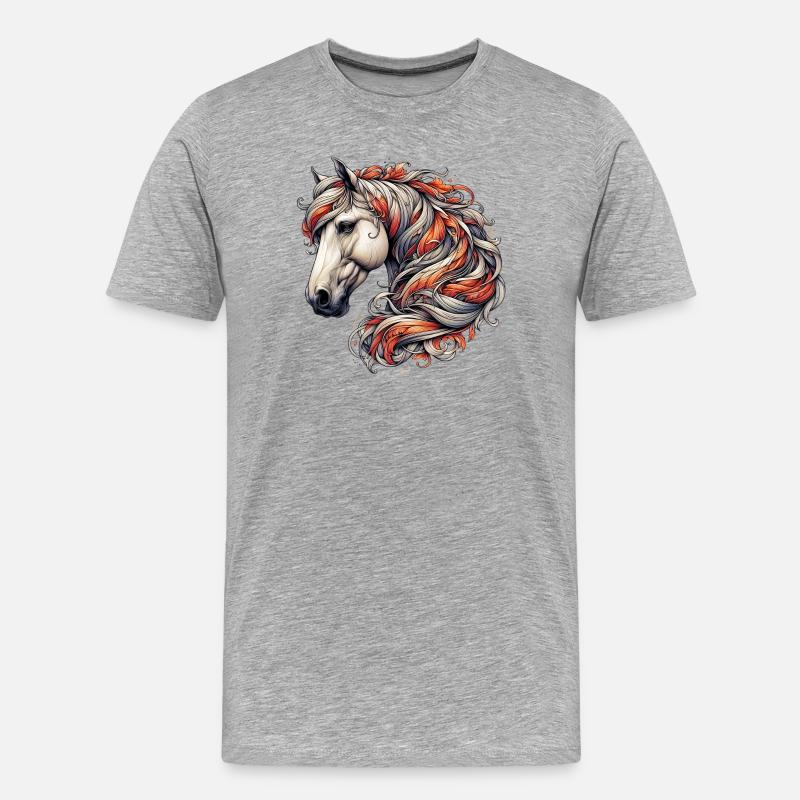 Cheval - T-shirt bio Premium Homme - gris chiné