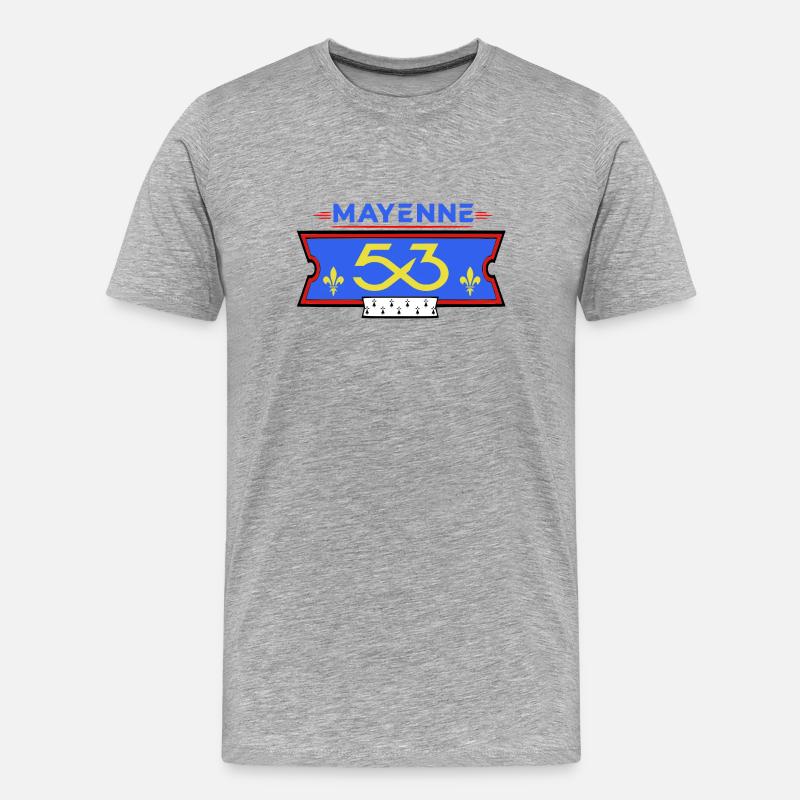 Mayenne - Männer Premium Bio T-Shirt - Grau meliert