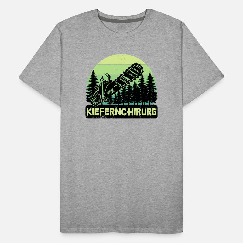 Lumberjack Statement Wood Saw Tree Woodwork Men's Premium Organic T-Shirt