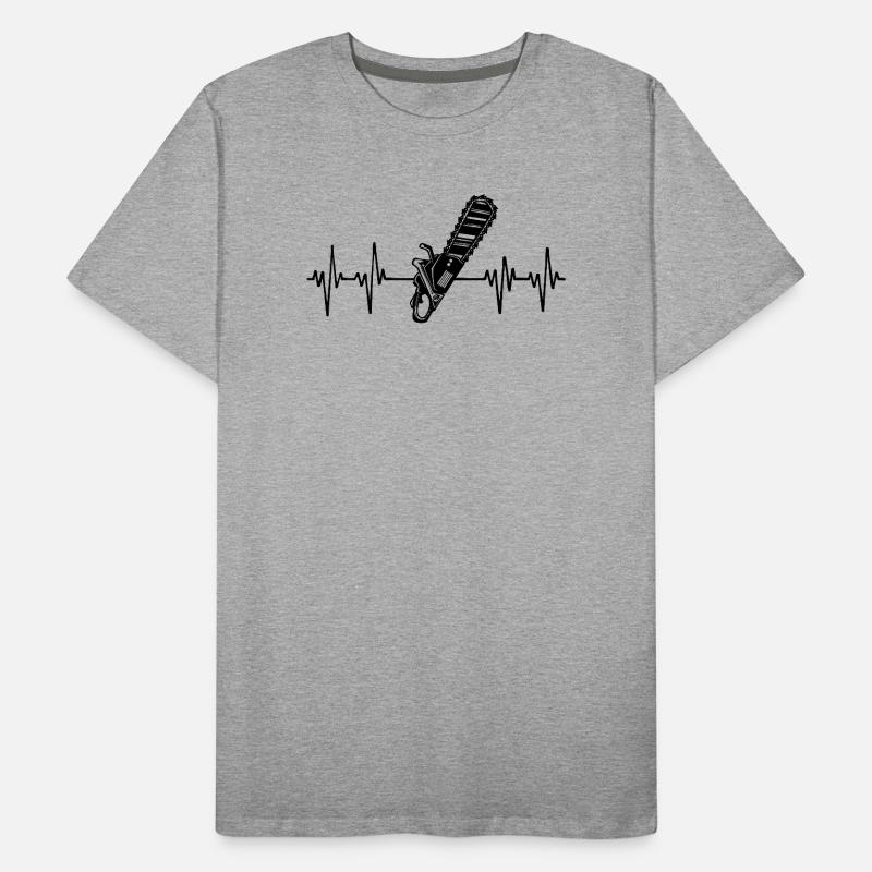 Scie bûcheron tronçonneuse menuiserie menuiserie T-shirt bio Premium Homme