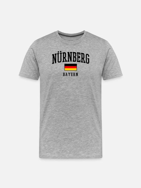 Nuremberg, Germany – Bold & Patriotic - Men's Premium Organic T-Shirt - heather grey