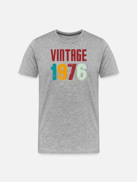 Millésime 1976 Partie originale - T-shirt bio Premium Homme - gris chiné