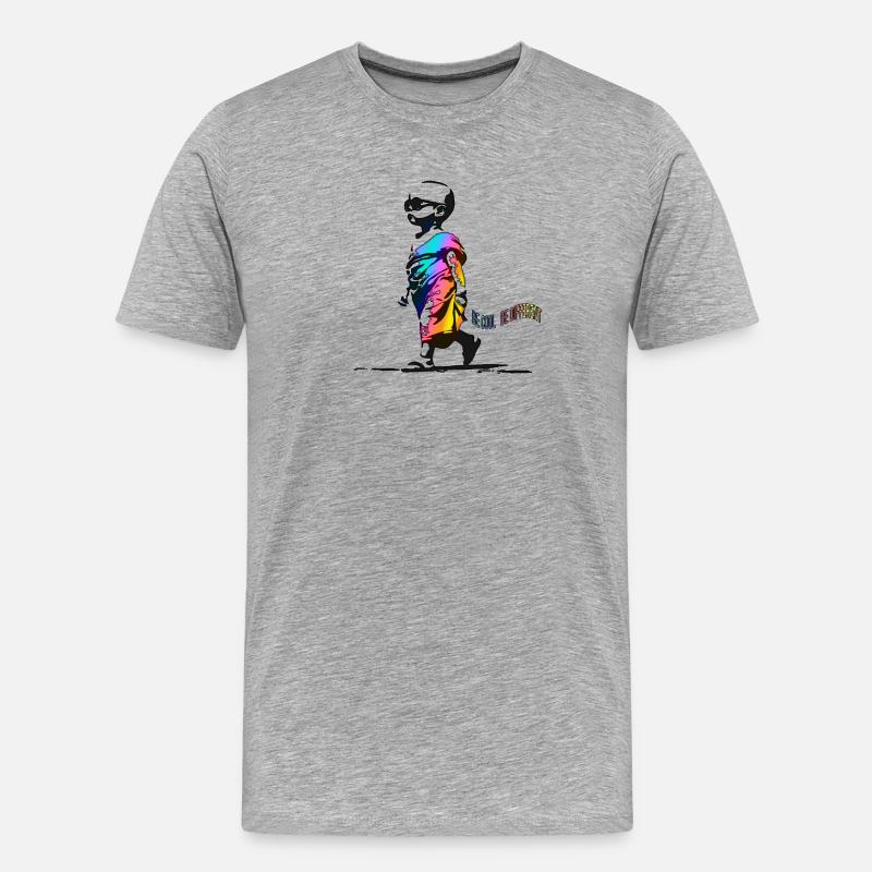 Be Cool Be Different - Männer Premium Bio T-Shirt - Grau meliert