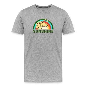 Hallo Sonnenschein - Männer Premium Bio T-Shirt - Grau meliert - Vorne - Damien (186cm)