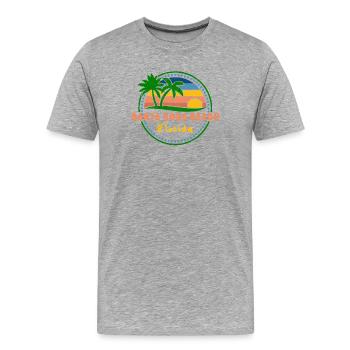 Plage de Santa Rosa - T-shirt bio Premium Homme - gris chiné - Devant - Damien (186cm)
