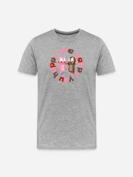 Cute kawaii figure - Men's Premium Organic T-Shirt - heather grey