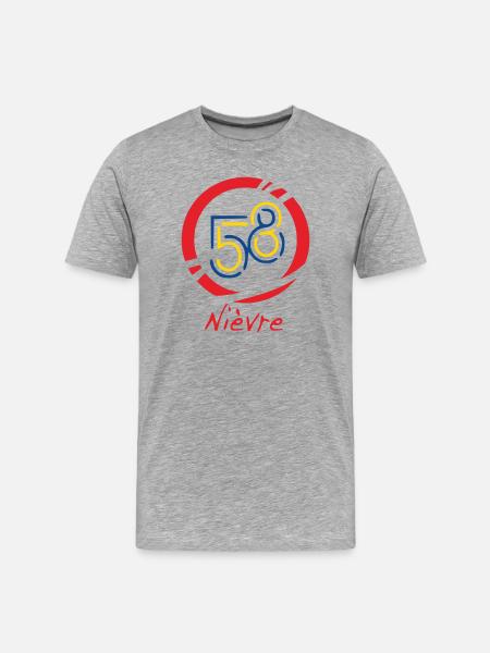 Nièvre - T-shirt bio Premium Homme - gris chiné