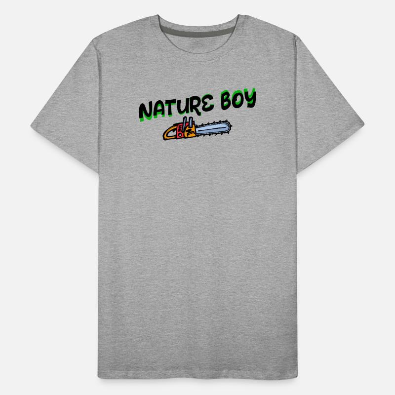 Scie déclaration bûcheron menuiserie forestier T-shirt bio Premium Homme