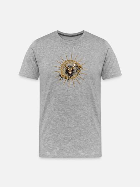 Stunning gold black fantasy mask. - Men's Premium Organic T-Shirt - heather grey