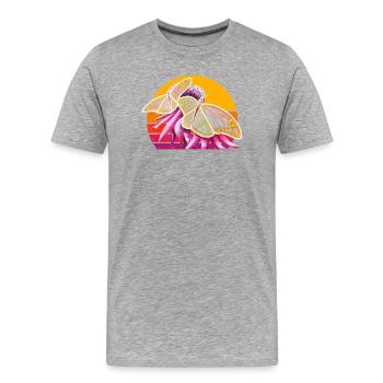 Couple de papillons - Sonja Ariel von Staden - T-shirt bio Premium Homme - gris chiné - Devant - Damien (186cm)