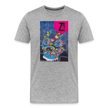 Zgeneration 3 - Men's Premium Organic T-Shirt - heather grey - Front - Damien (186cm)