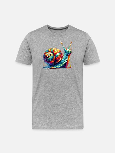 Snail - Men's Premium Organic T-Shirt - heather grey