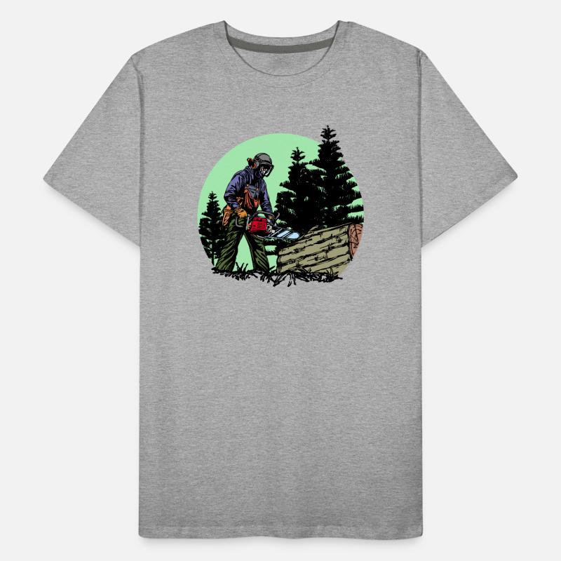 Sciure de bois sciure de bois bois forêt de bûcherons T-shirt bio Premium Homme