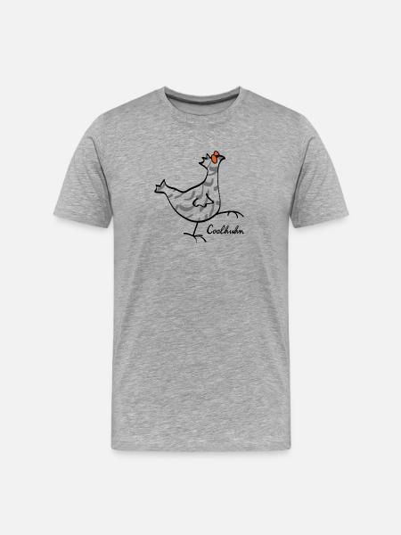 RIKELS Cool Chicken - Men's Premium Organic T-Shirt - heather grey