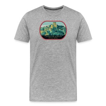 Alarcon Castle: Spanish Fairy Tale - Men's Premium Organic T-Shirt - heather grey - Front - Damien (186cm)