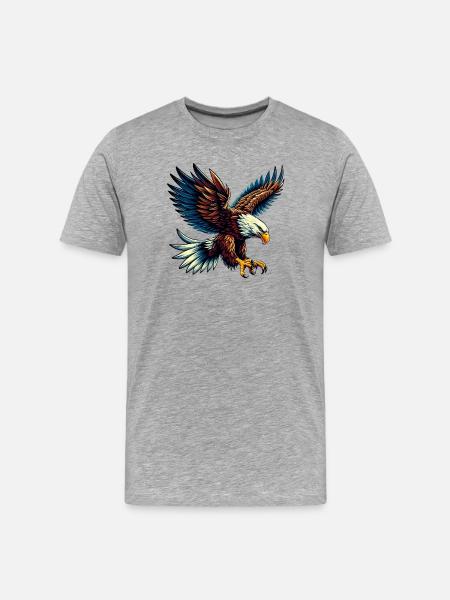 Eagle - Men's Premium Organic T-Shirt - heather grey