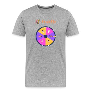 XY-Roulette - Männer Premium Bio T-Shirt - Grau meliert - Vorne - Damien (186cm)