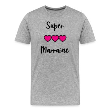 GODMOTHER, GODMOTHER, GODFATHER, GODCHILD, BABY - Men's Premium Organic T-Shirt - heather grey - Front - Damien (186cm)