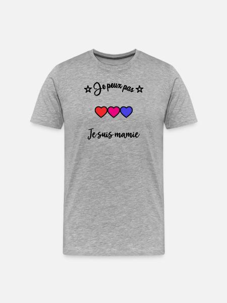GRANNY. I CAN'T - Men's Premium Organic T-Shirt - heather grey
