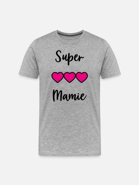 SUPER GRANNIA - Men's Premium Organic T-Shirt - heather grey