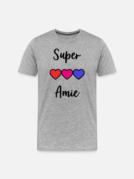 GREAT FRIEND - Men's Premium Organic T-Shirt - heather grey