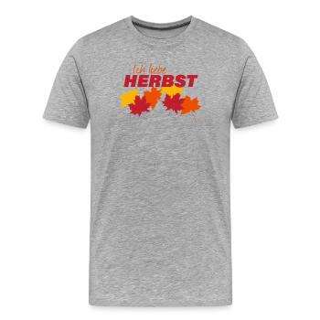 AUTOMNE - T-shirt bio Premium Homme - gris chiné - Devant - Damien (186cm)