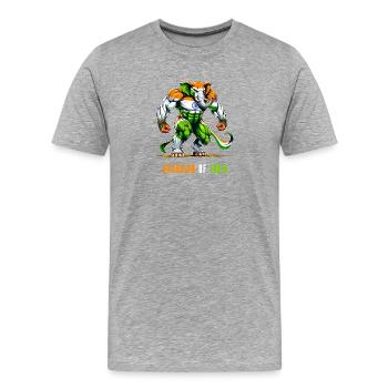 Indien Elefanten Nationalflaggen Design - Männer Premium Bio T-Shirt - Grau meliert - Vorne - Damien (186cm)