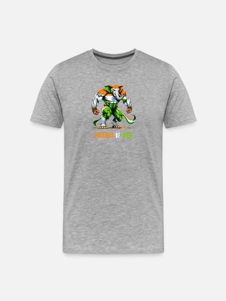 India elephant national flag design - Men's Premium Organic T-Shirt - heather grey