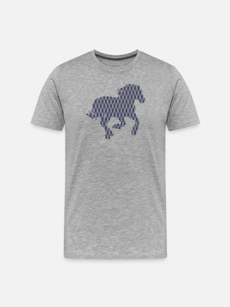 HORSE - Men's Premium Organic T-Shirt - heather grey