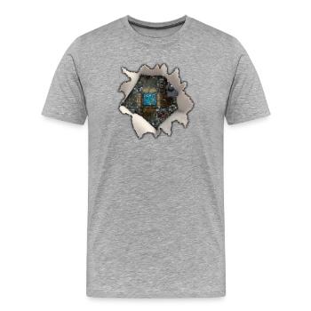 Mon fonctionnement interne - T-shirt bio Premium Homme - gris chiné - Devant - Damien (186cm)
