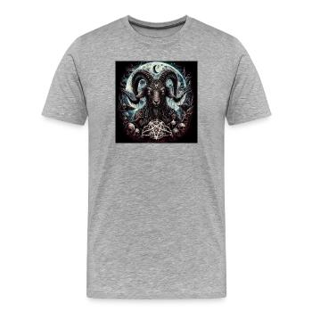 Bouc - T-shirt bio Premium Homme - gris chiné - Devant - Damien (186cm)