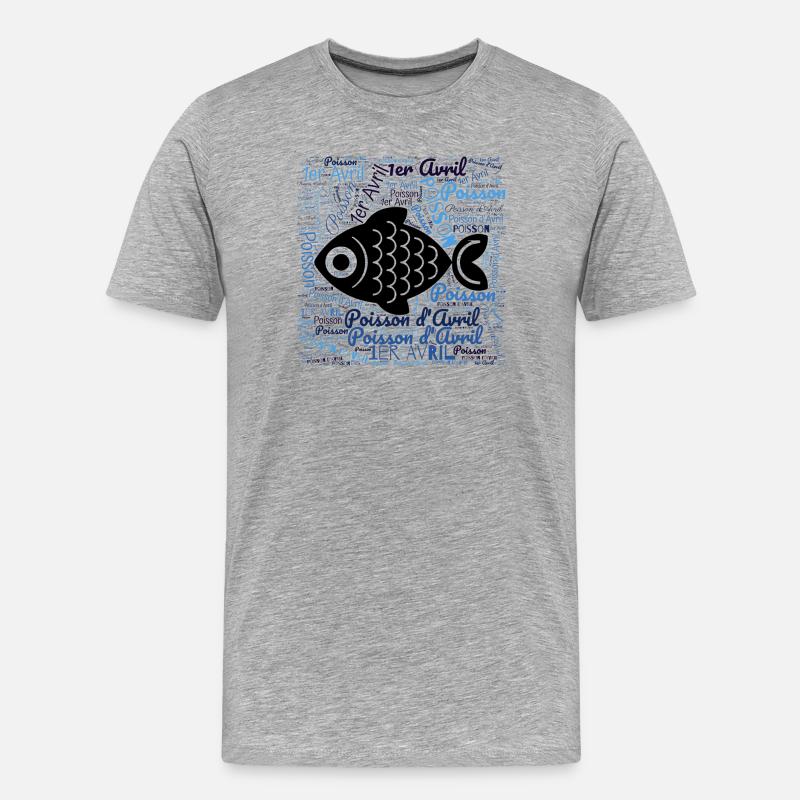APRILSCHERZ - Männer Premium Bio T-Shirt - Grau meliert