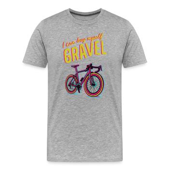 Motivation vibrante pour le cyclisme sur gravier - T-shirt bio Premium Homme - gris chiné - Devant - Damien (186cm)