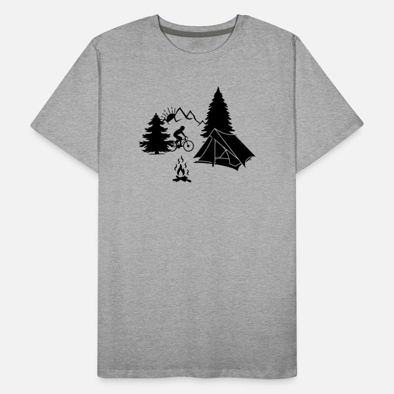 Camping de vacances à vélo T-shirt bio Premium Homme