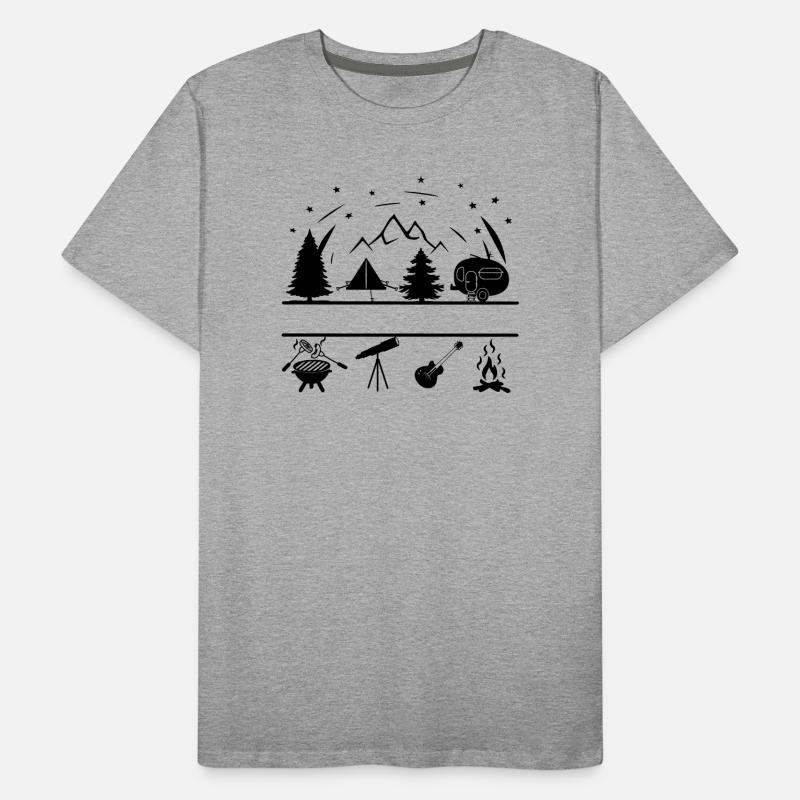 Bannière de vie de camping T-shirt bio Premium Homme