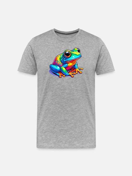Frog - Men's Premium Organic T-Shirt - heather grey