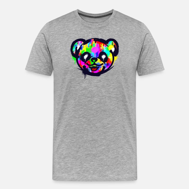 Zeichnen Illustration Kuns Graffiti Wildstyle - Männer Premium Bio T-Shirt - Grau meliert