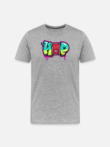 Strassenkunst Graffiti Spraydose Kunst Spruch - Männer Premium Bio T-Shirt - Grau meliert